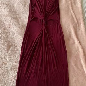 Wine midi dress